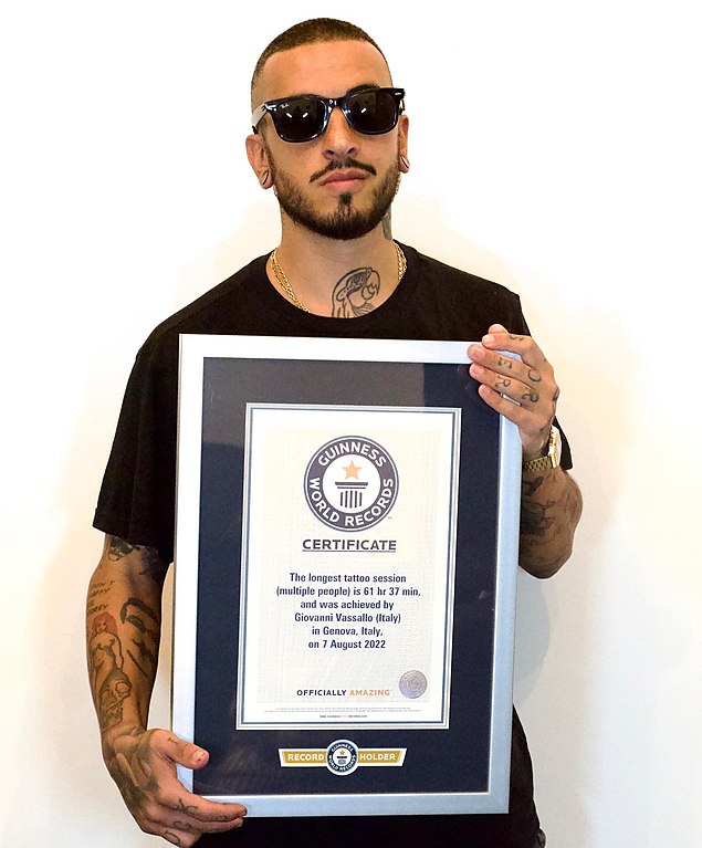 Tattoos Guinness World Records   Giovanni Vassallo 