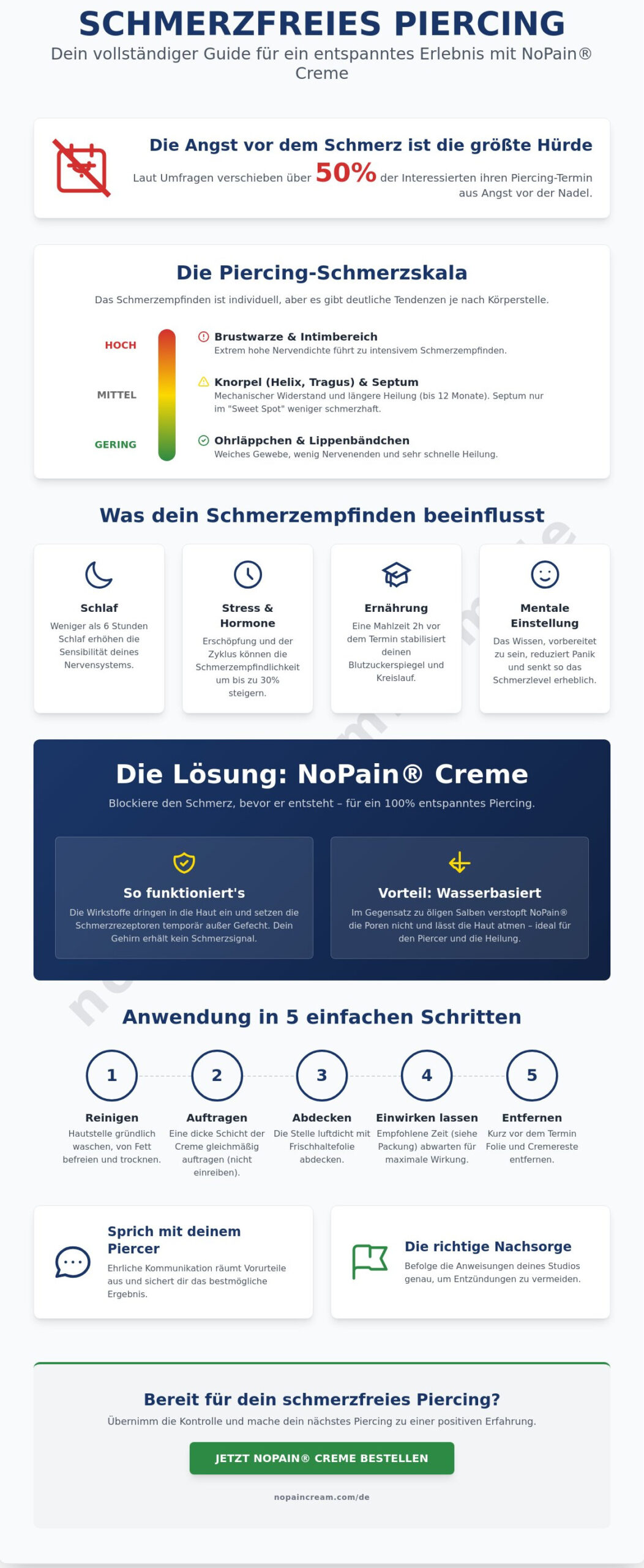 Schmerzfreies Piercing: Dein Guide für ein entspanntes Erlebnis ohne Angst