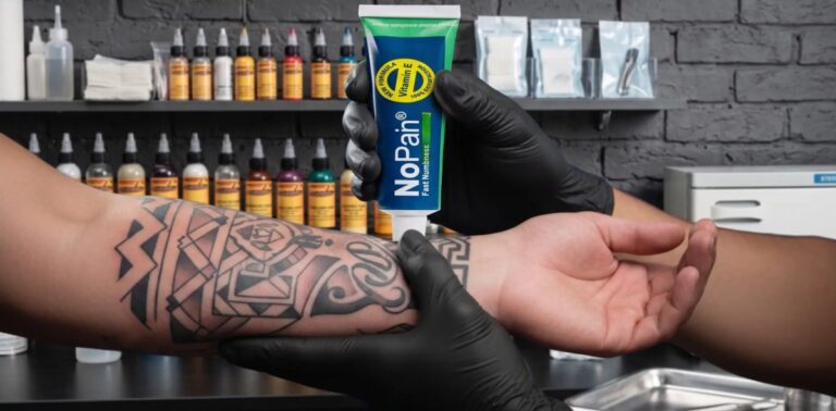 NoPain cream in tattoostudio