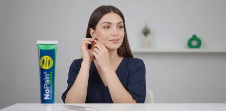 Woman with NoPain cream