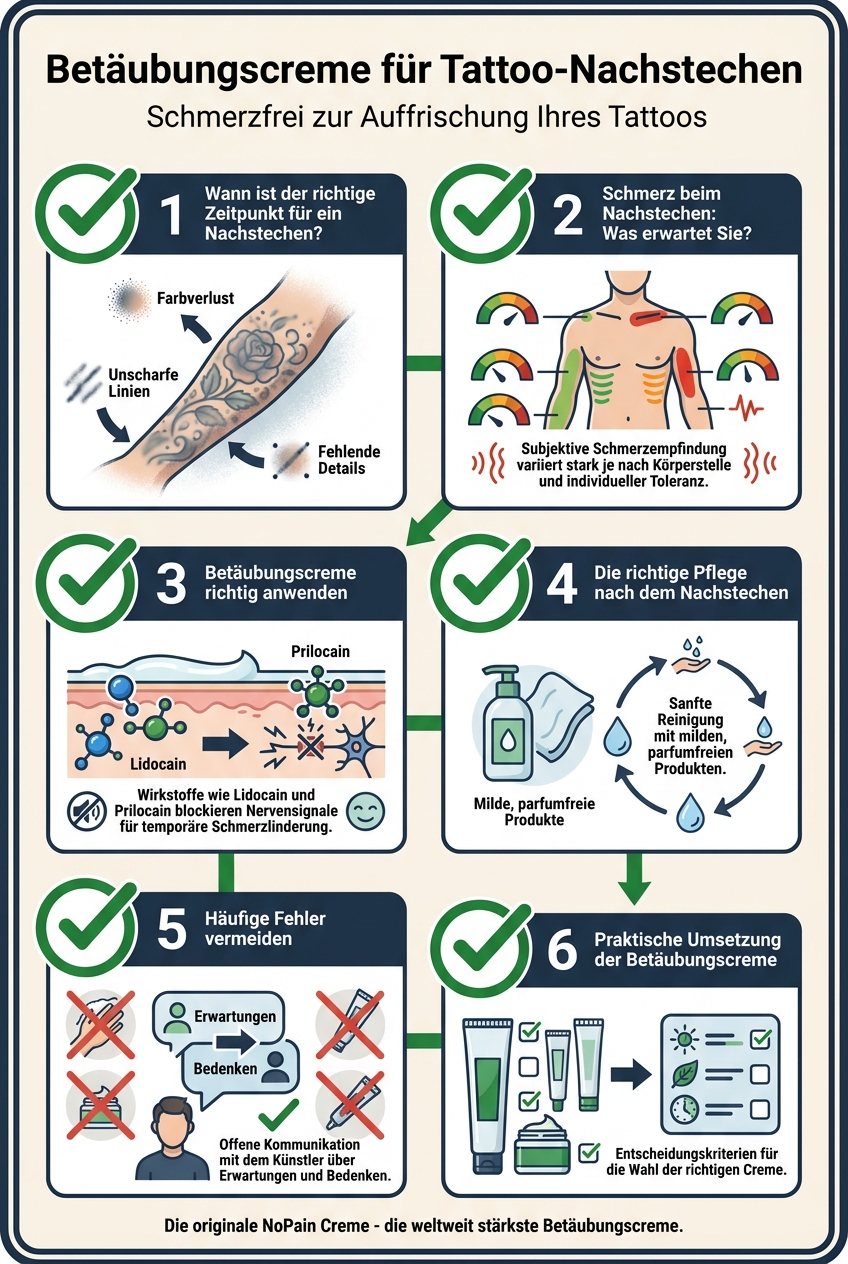 Infographic: Betäubungscreme für Tattoo-Nachstechen