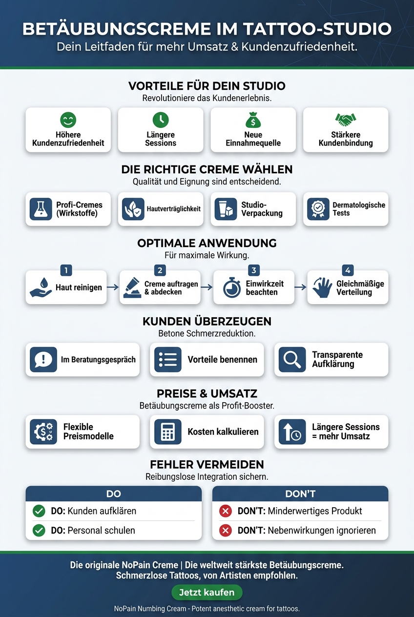 Infographic: Betäubungscreme im Tattoo-Studio