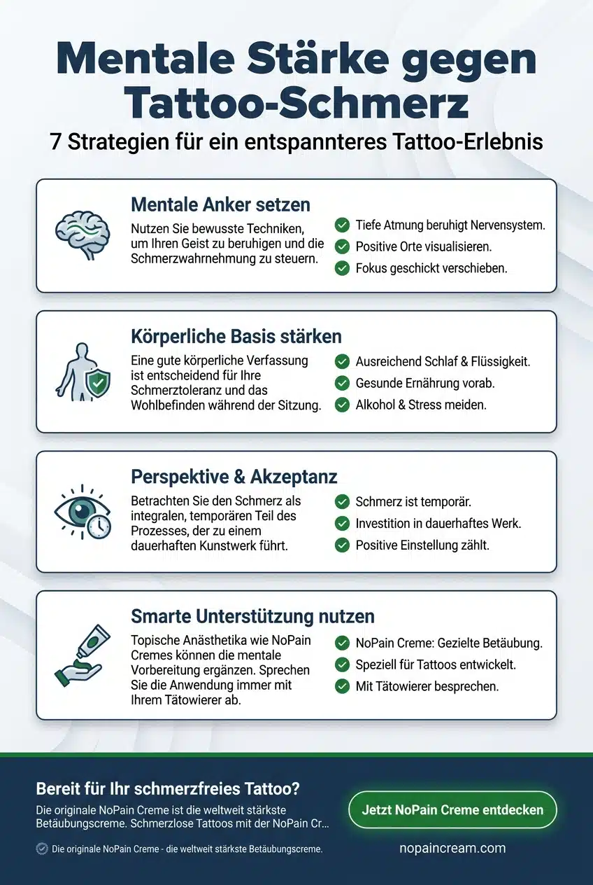 Infographic: Mentale Stärke gegen Tattoo-Schmerz