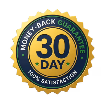 30-day money back guarantee badge
