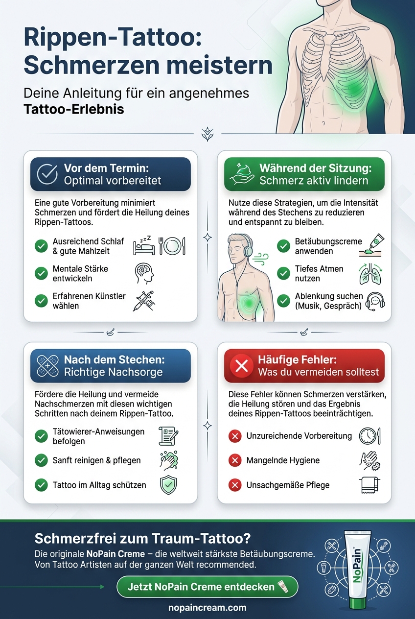 Infographic: Rippen-Tattoo: Schmerzen meistern
