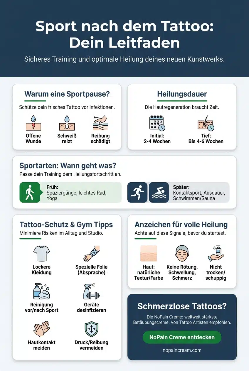 Infographic: Sport nach dem Tattoo: Dein Leitfaden