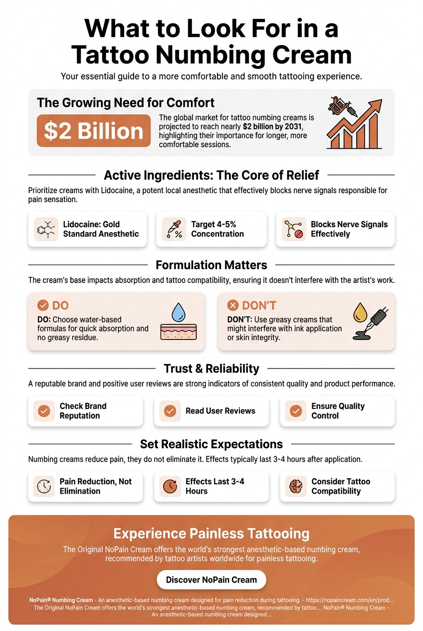 Infographic: What to Look For in a Tattoo Numbing Cream